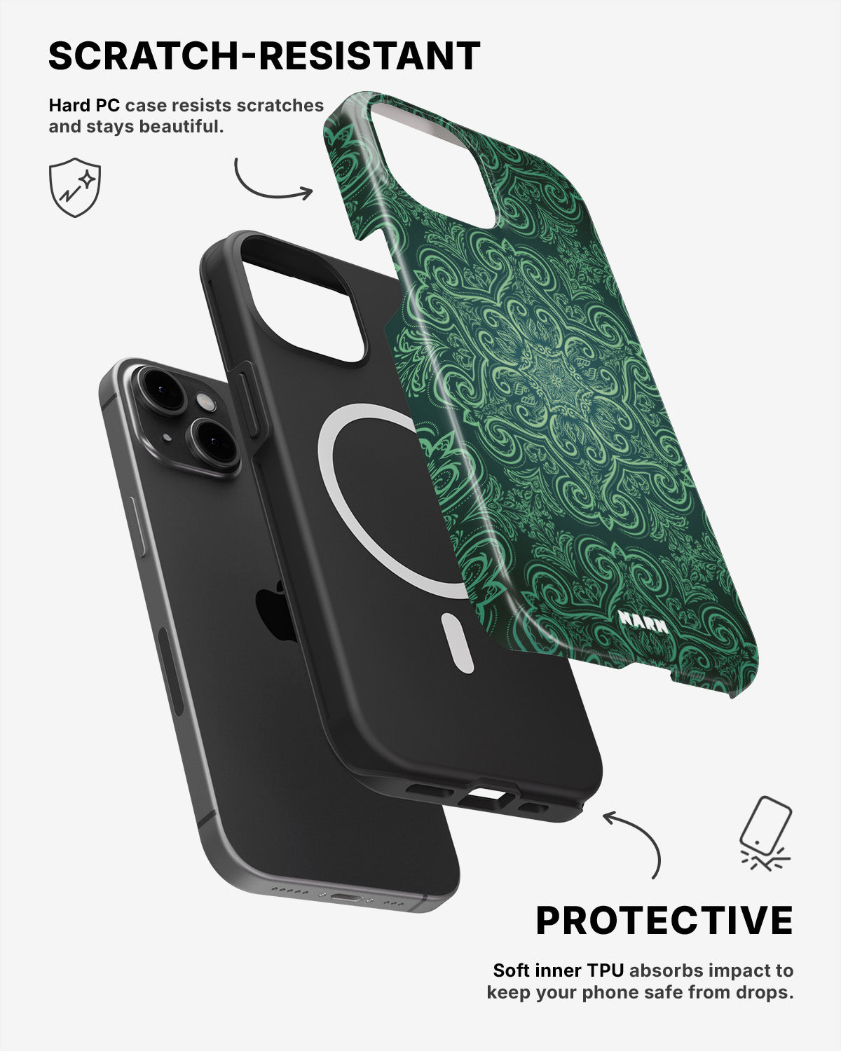 iPhone 13 Tough Case – Retro Forest - View 2
