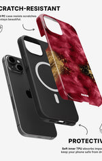 iPhone 13 Tough Case – Burgendy Shimmer - View 2