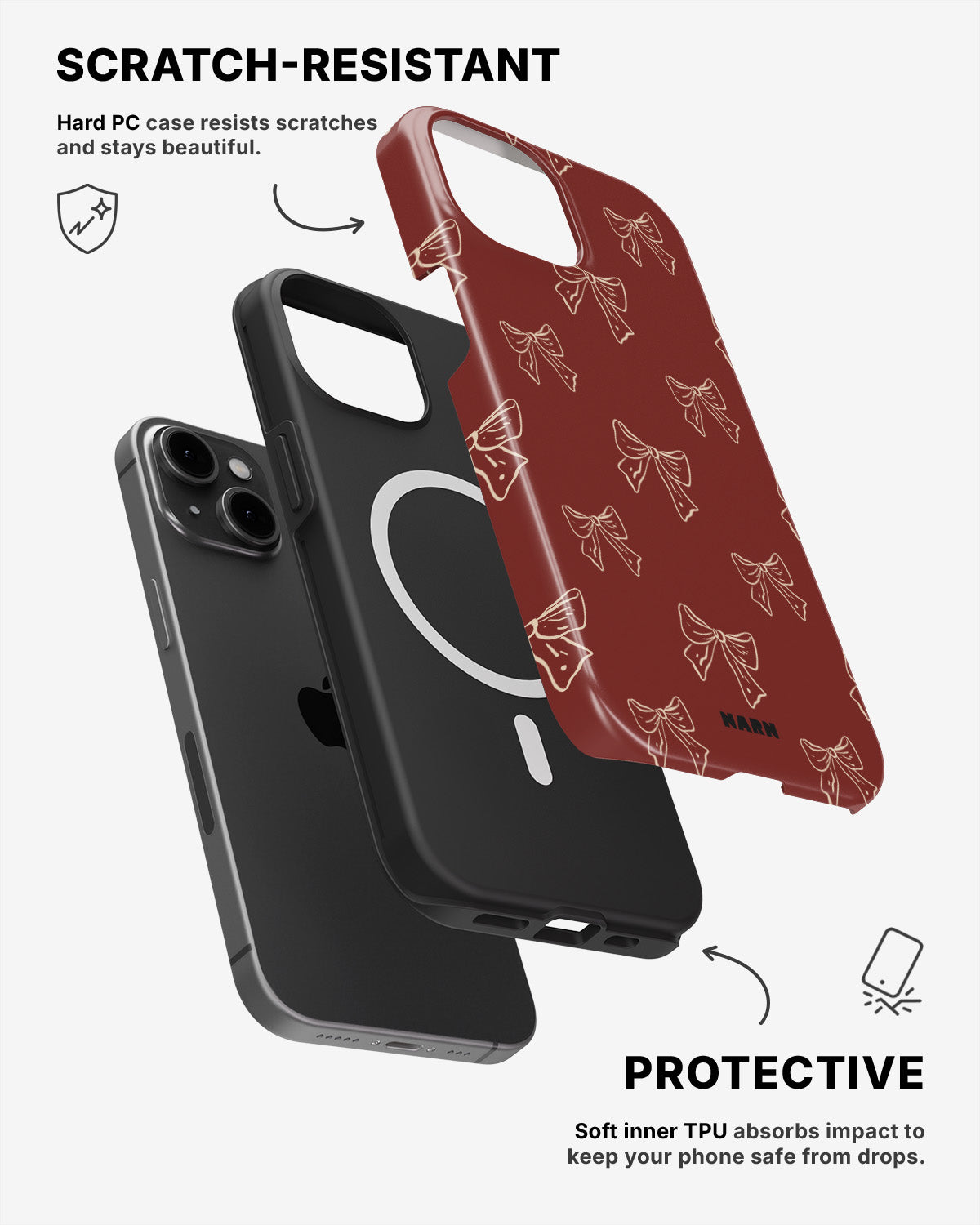 iPhone 13 Tough Case – Cherry Bows - View 2