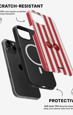 iPhone 13 Tough Case – Cherry Stripes - View 2