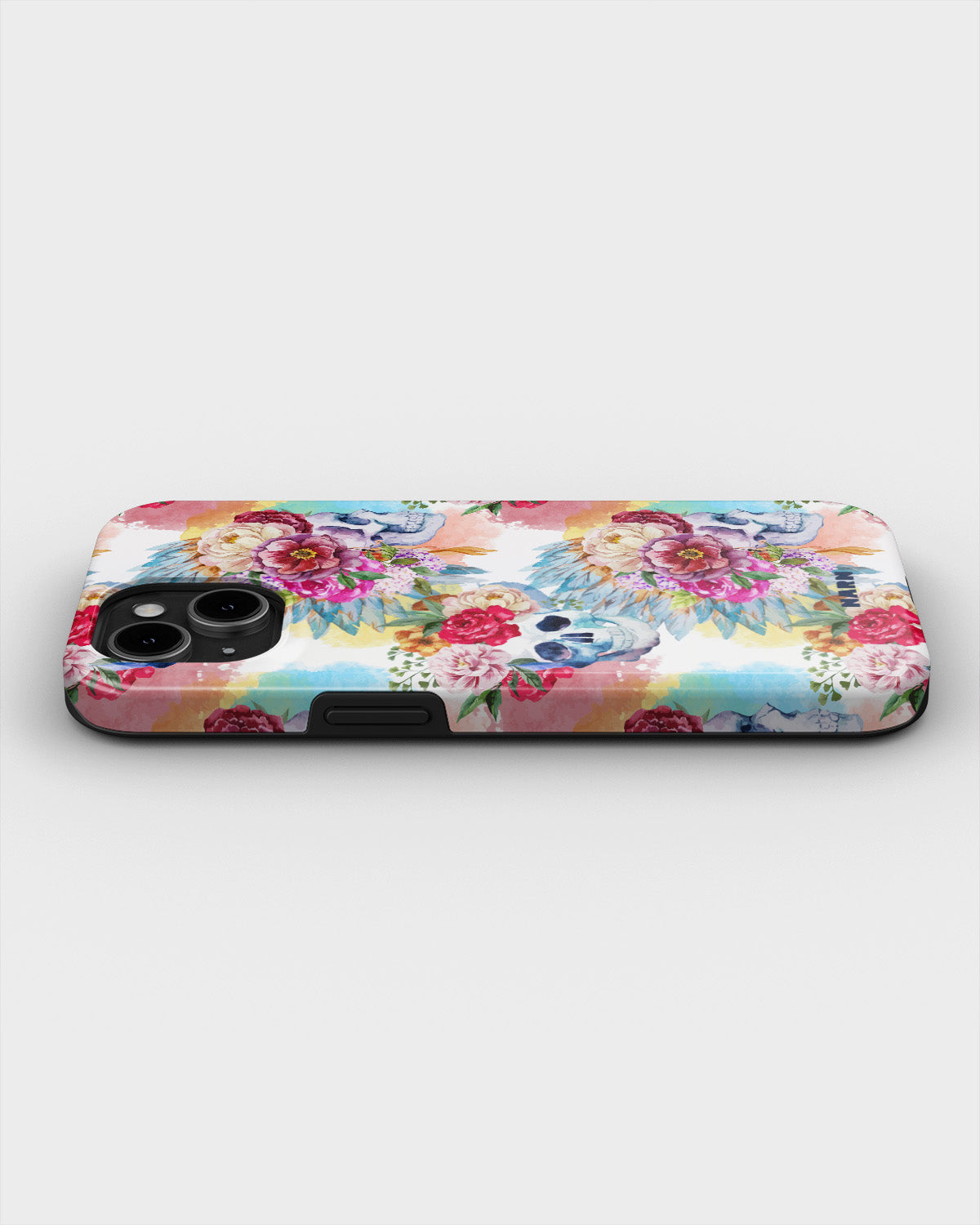 iPhone 13 Tough Case – Flowered Skulls - View 3