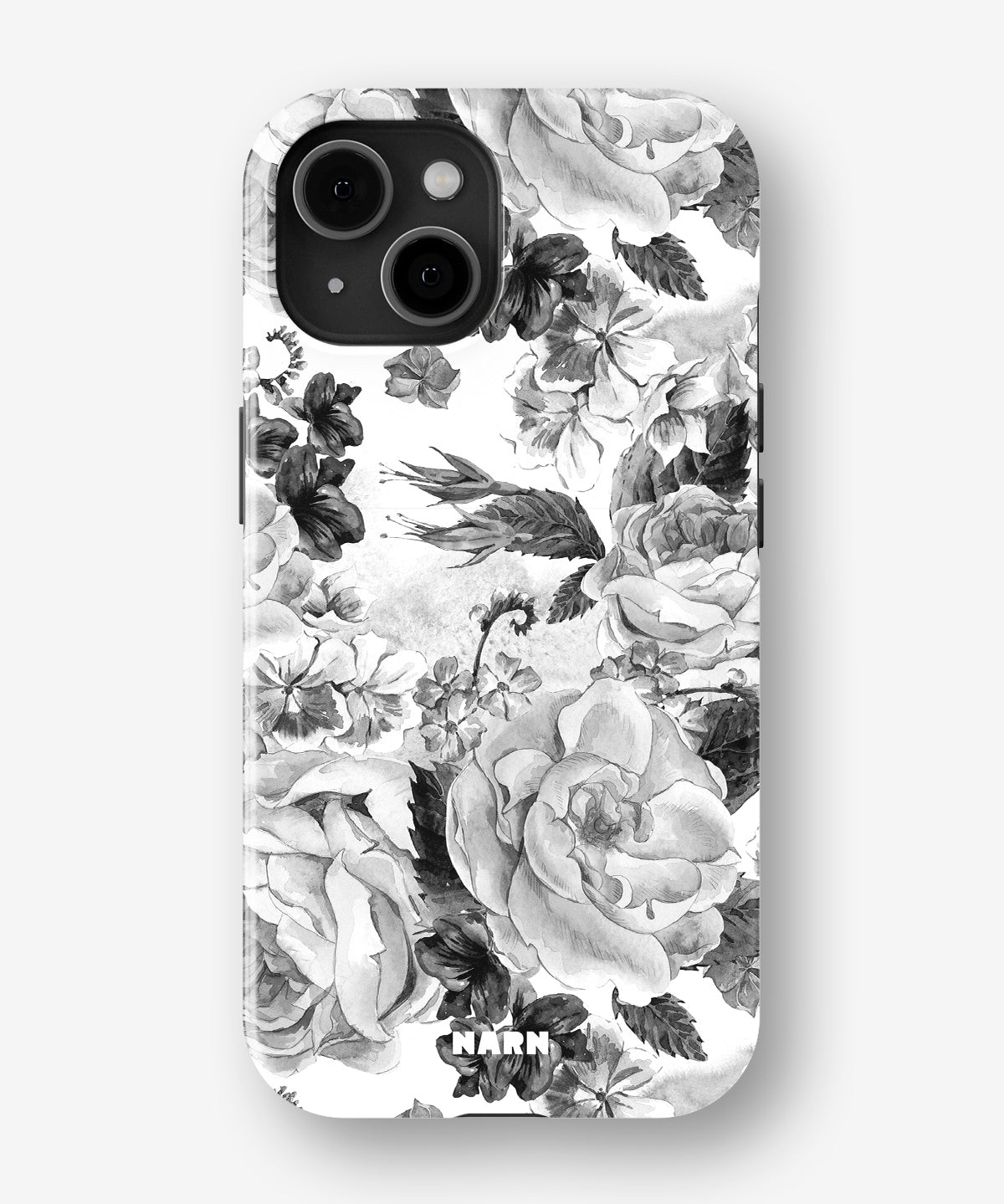 iPhone 13 Mini Tough Case – Black & White Bloom - View 1