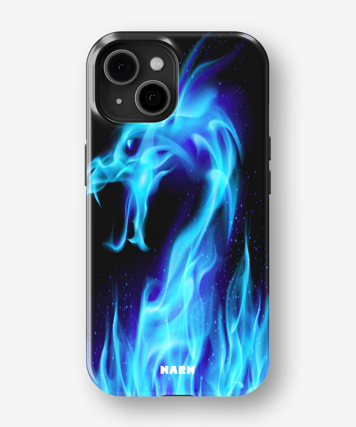 iPhone 13 Mini Tough Case – Blue Flames Dragon - View 1