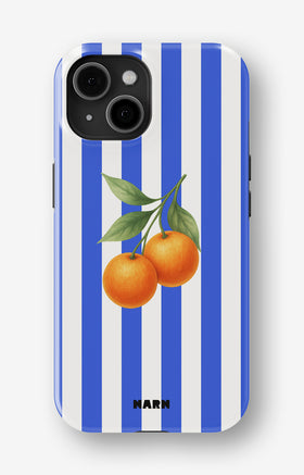 iPhone 13 Mini Tough Case – Orange Stripes - View 1