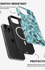 iPhone 13 Mini Tough Case – Green Crystals - View 2
