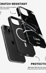 iPhone 13 Mini Tough Case – Custom - Black Marble - View 2
