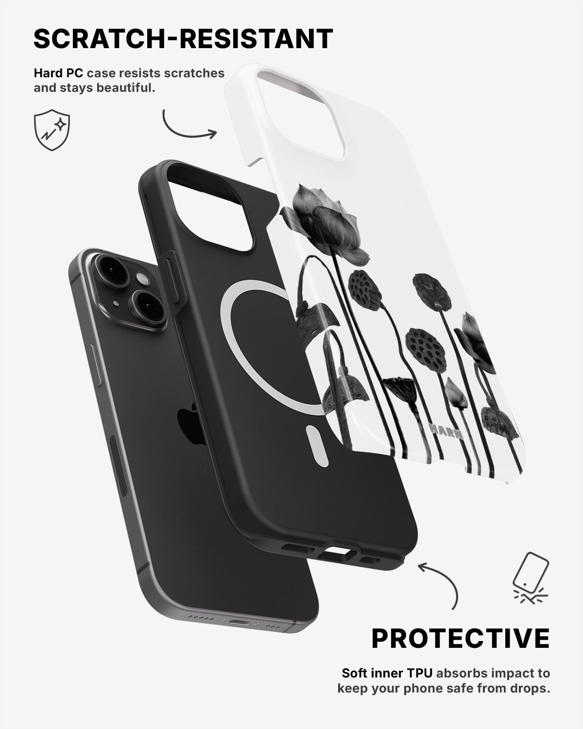 iPhone 13 Mini Tough Case – Lotus Blooms - View 2