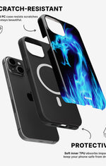 iPhone 13 Mini Tough Case – Blue Flames Dragon - View 2