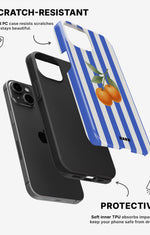 iPhone 13 Mini Tough Case – Orange Stripes - View 2