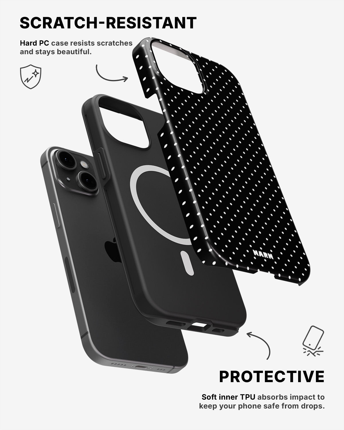iPhone 13 Mini Tough Case – Classic Dots - View 2