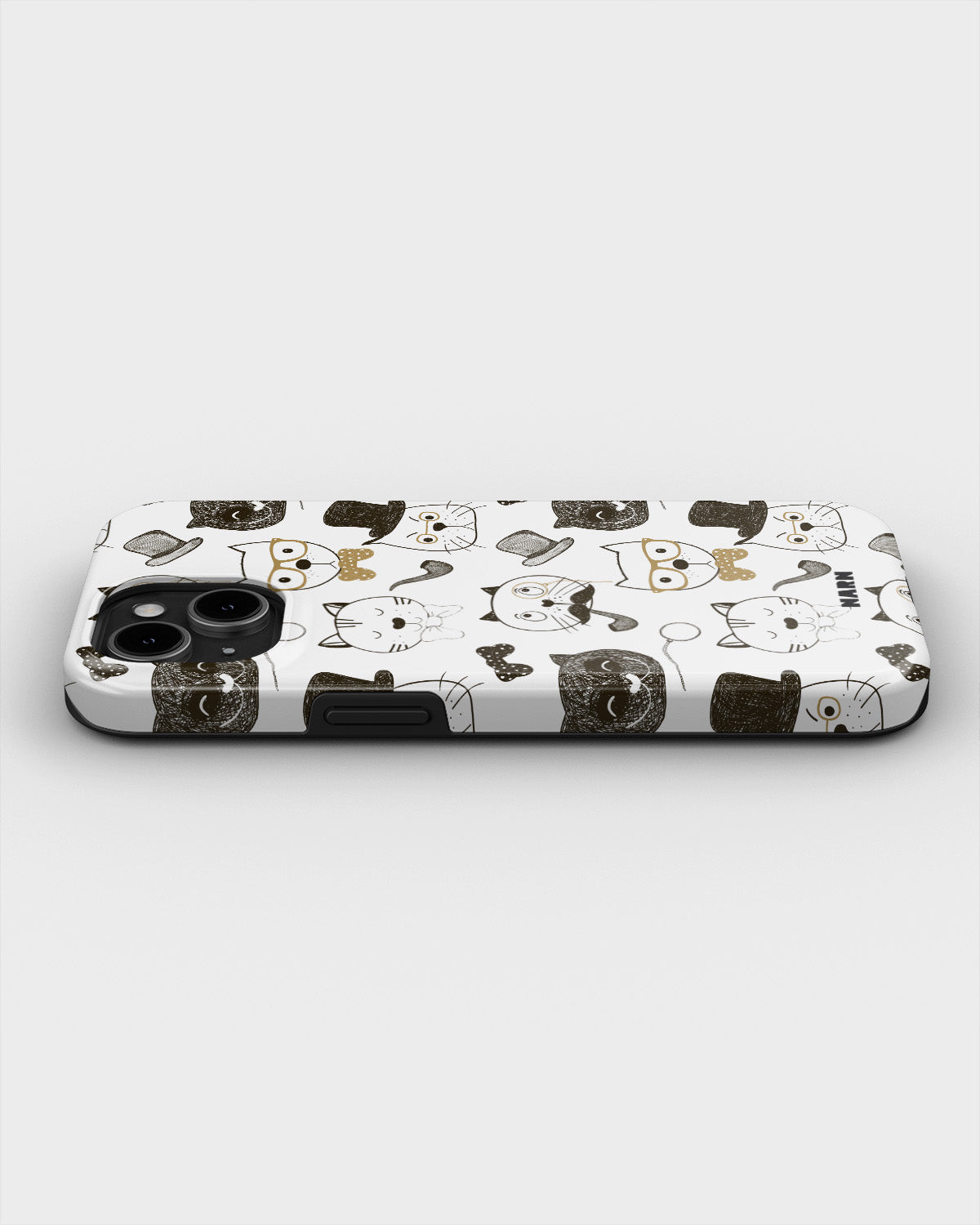 iPhone 13 Mini Tough Case – Cartoon Cats - View 3