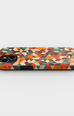 iPhone 13 Mini Tough Case – Retro Geometric - View 3