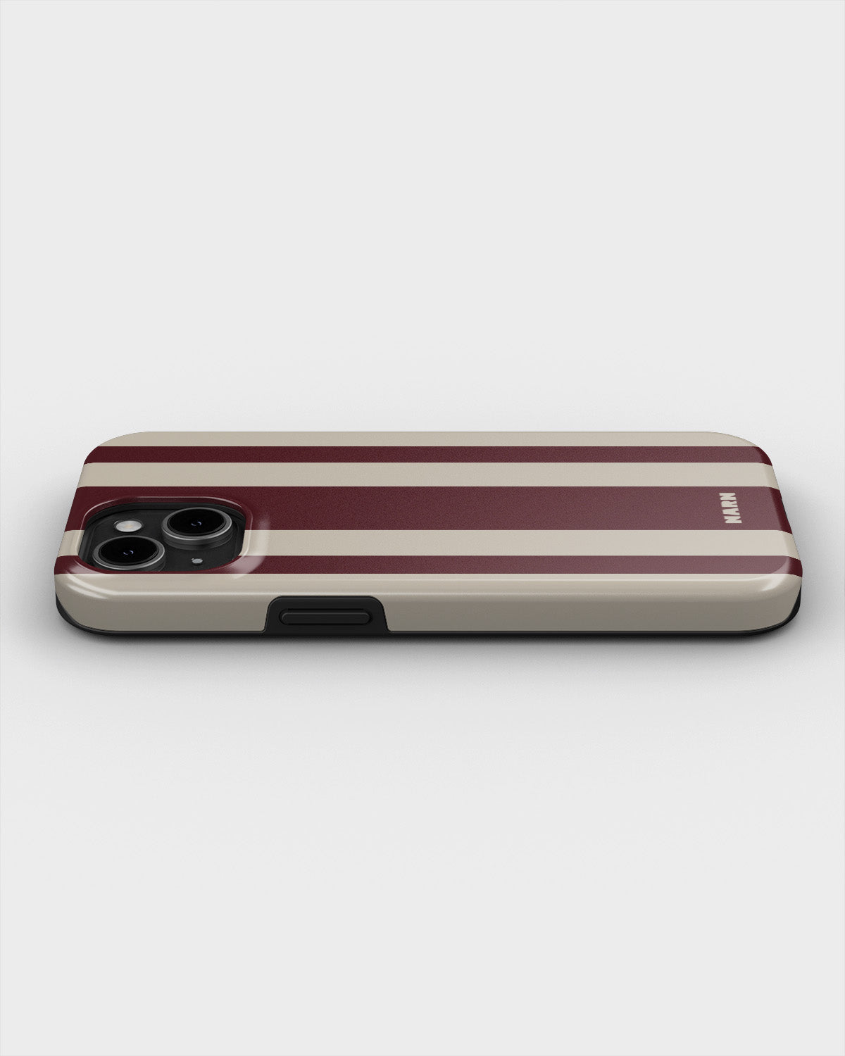 iPhone 13 Mini Tough Case – Bordeaux Stripe - View 3