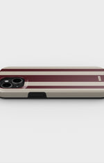 iPhone 13 Mini Tough Case – Bordeaux Stripe - View 3