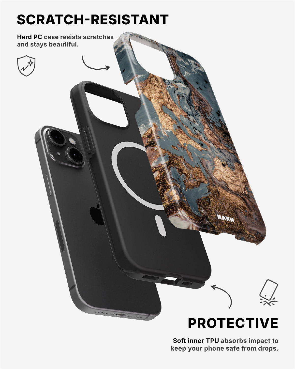 iPhone 14 Tough Case – Molten Gold - View 2