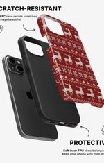 iPhone 14 Tough Case – Reindeer Knit - View 2