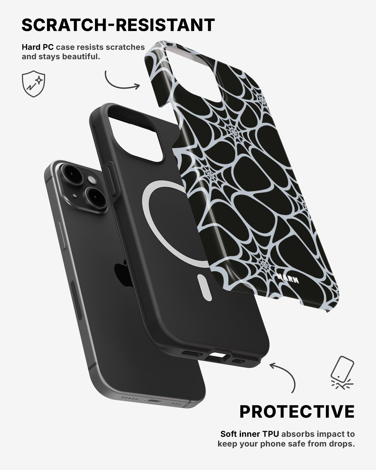 iPhone 14 Tough Case – Spiderweb - View 2