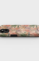 iPhone 14 Tough Case – Flamingos & Flowers - View 3