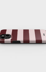 iPhone 14 Tough Case – Cranberry Stripe - View 3