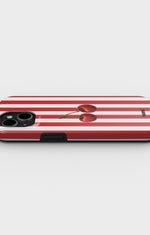 iPhone 14 Tough Case – Cherry Stripes - View 3