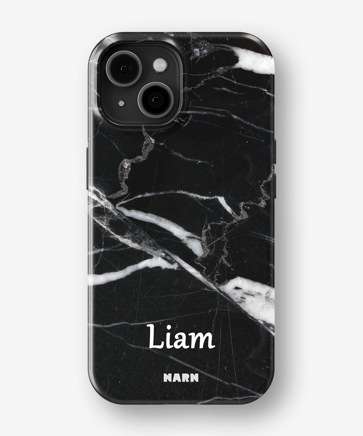 iPhone 15 Tough Case – Custom - Black Marble - View 1