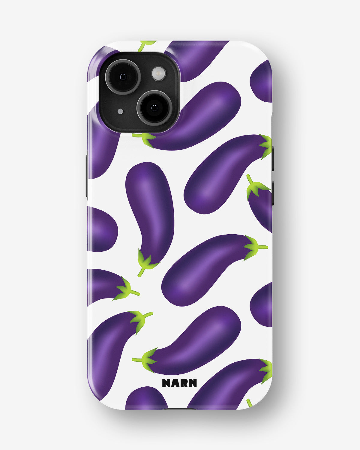 iPhone 15 Tough Case – Eggplant Pattern - View 1
