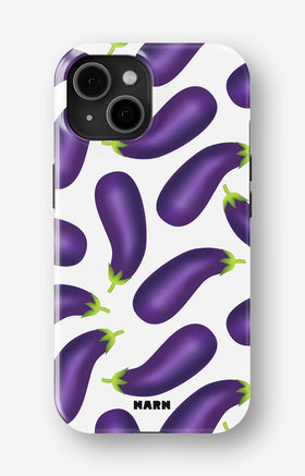iPhone 15 Tough Case – Eggplant Pattern - View 1