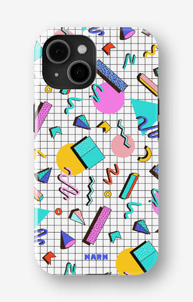 iPhone 15 Tough Case – 80s Memphis - View 1