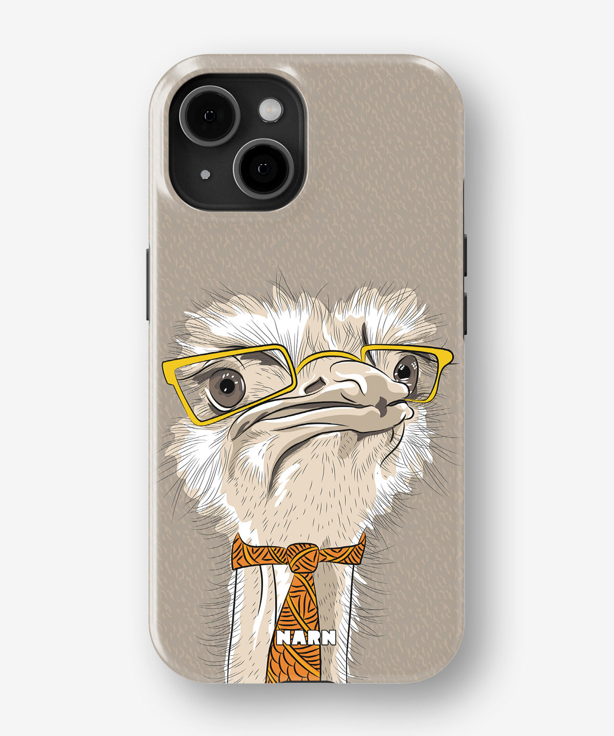 iPhone 15 Tough Case – Hipster Ostrich - View 1