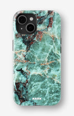 iPhone 15 Tough Case – Green Marble - View 1