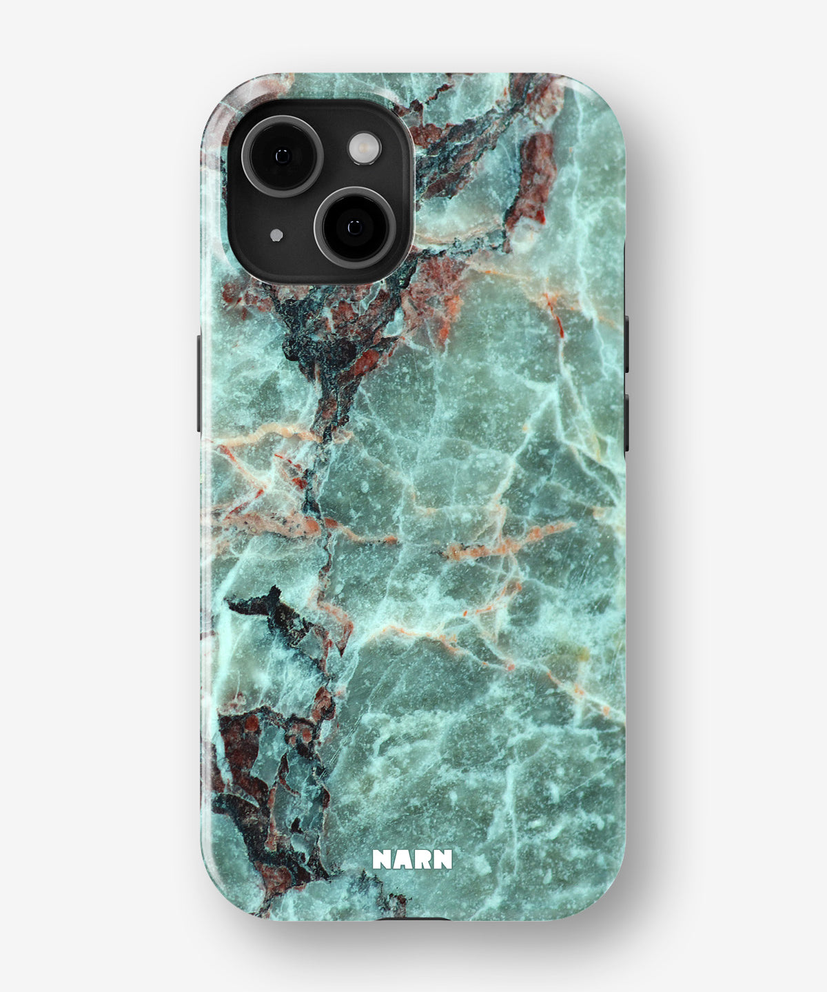 iPhone 15 Tough Case – Green Marble - View 1