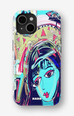 iPhone 15 Tough Case – Abstract Cat - View 1