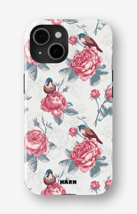 iPhone 15 Tough Case – Birds Among Roses - View 1
