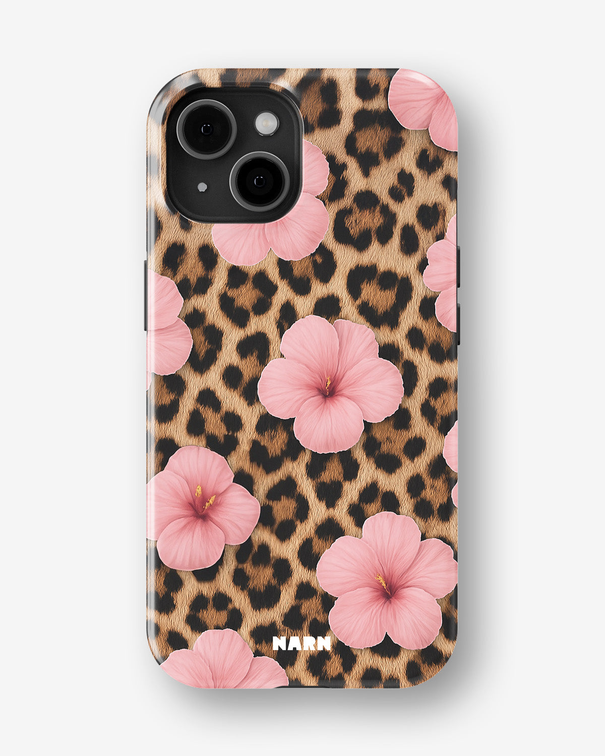 iPhone 15 Tough Case – Leopard Flower - View 1