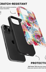 iPhone 15 Tough Case – Flowered Skulls - View 2
