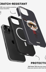 iPhone 15 Tough Case – Hipster Cat - View 2
