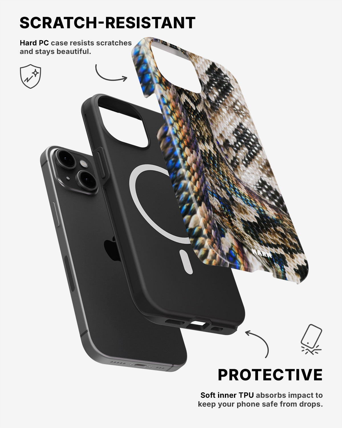 iPhone 15 Tough Case – Shining Snakeskin - View 2
