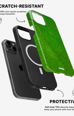 iPhone 15 Tough Case – Green Leafy - View 2