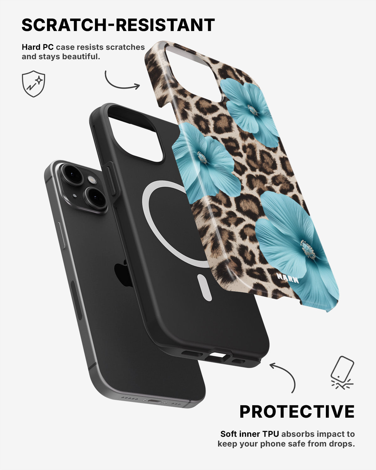 iPhone 15 Tough Case – Blooming Jungle - View 2