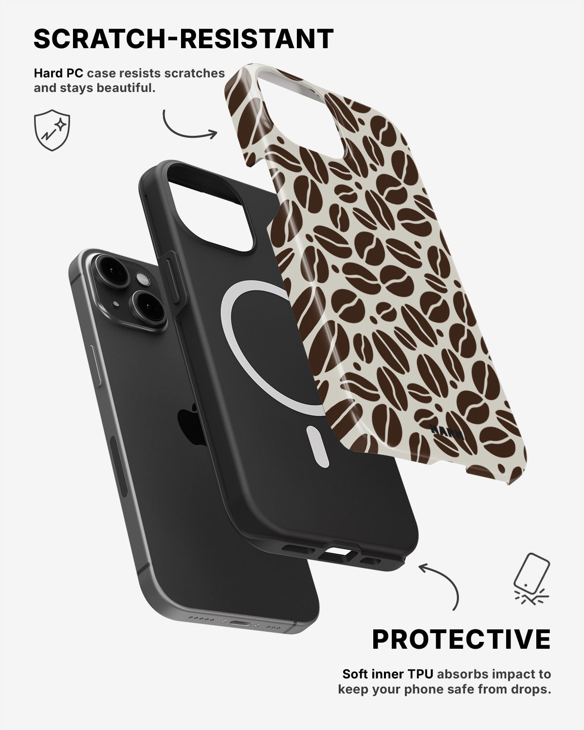 iPhone 15 Tough Case – Coffee Beans - View 2