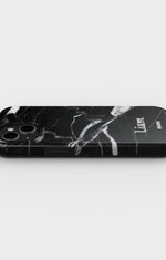 iPhone 15 Tough Case – Custom - Black Marble - View 3