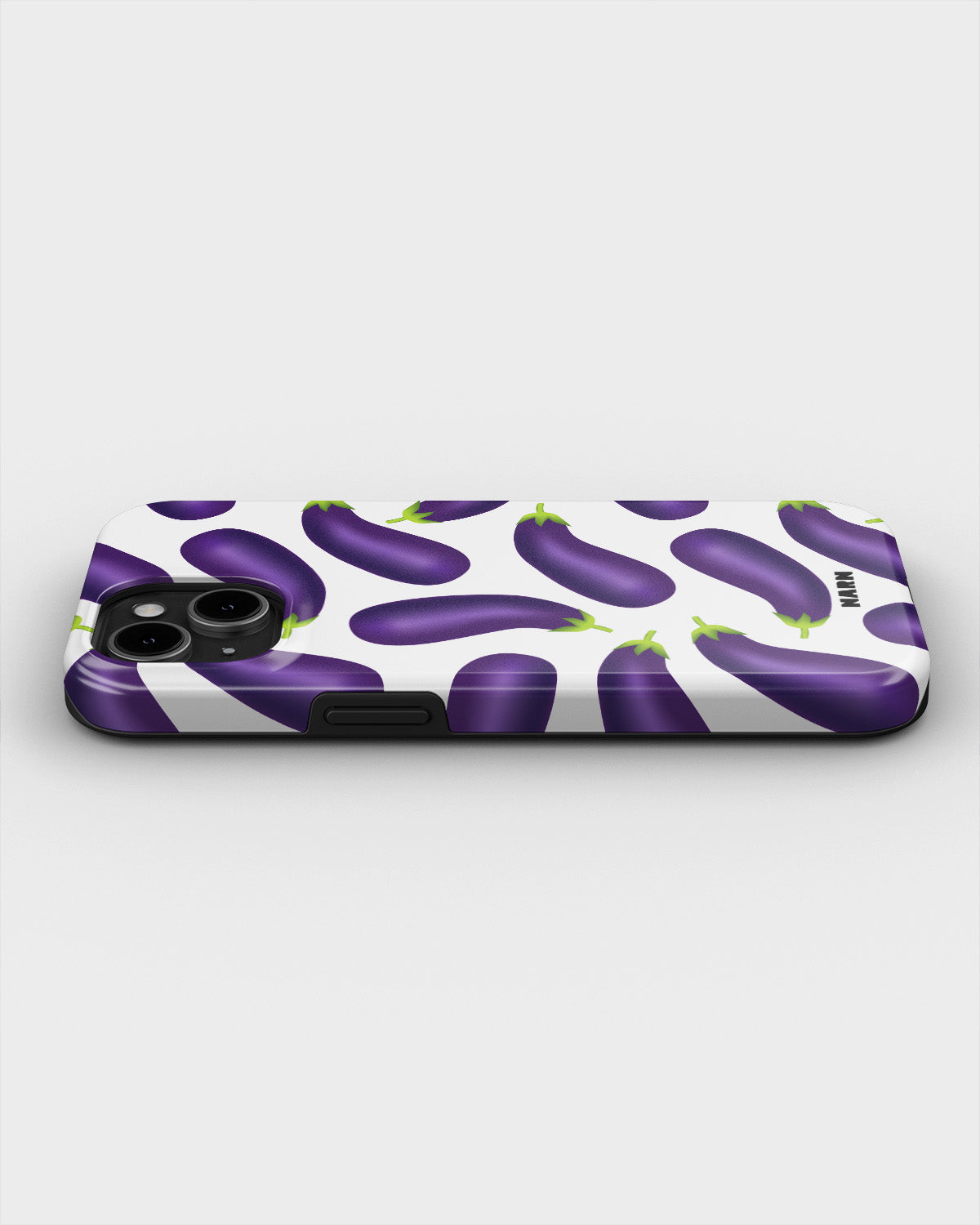 iPhone 15 Tough Case – Eggplant Pattern - View 3