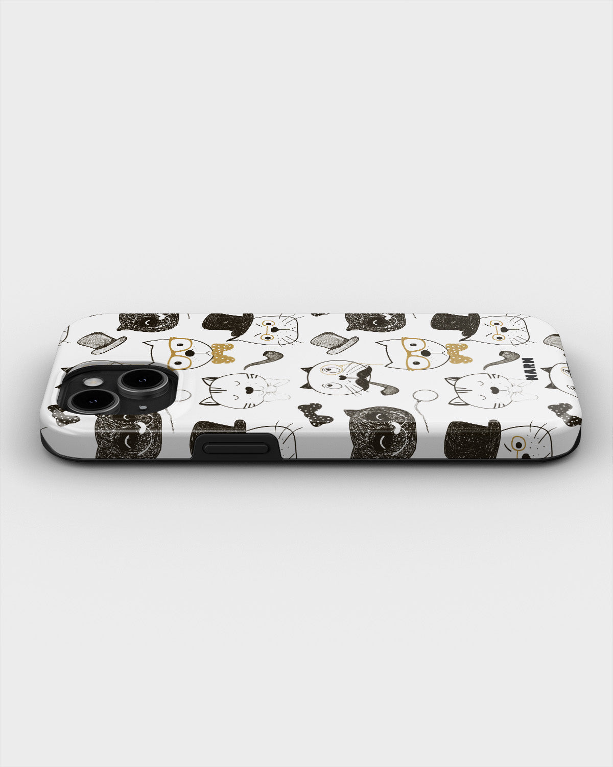 iPhone 15 Tough Case – Cartoon Cats - View 3