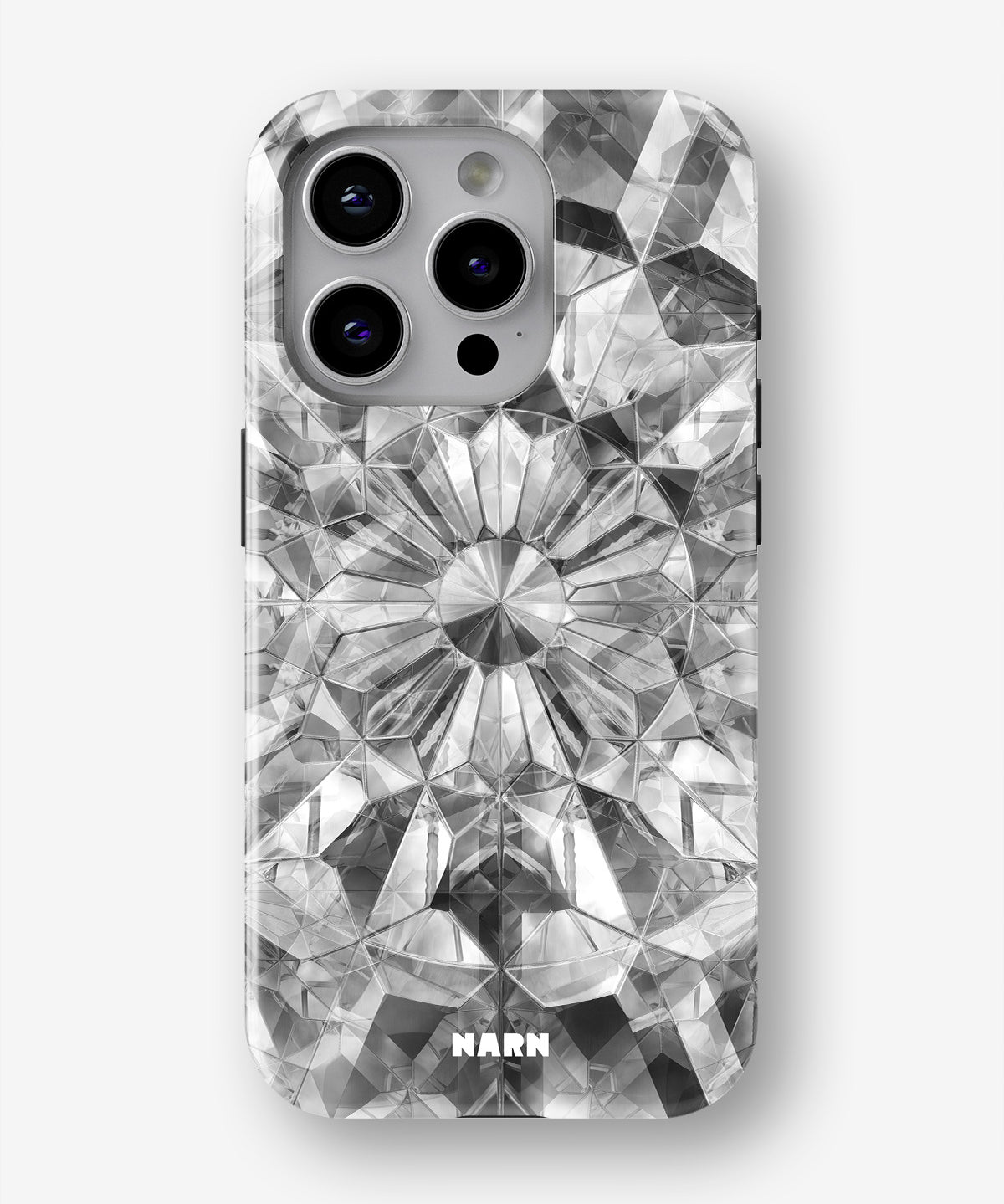 iPhone 13 Pro Tough Case – Grey Crystals - View 1