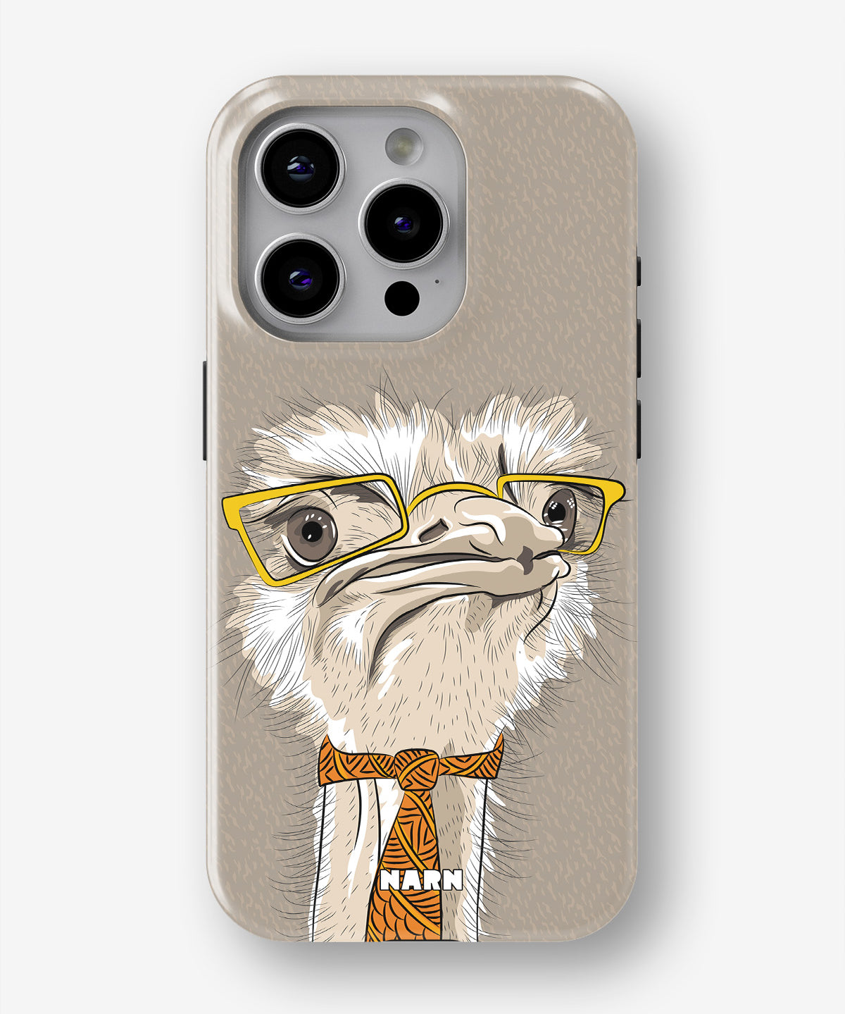 iPhone 13 Pro Tough Case – Hipster Ostrich - View 1