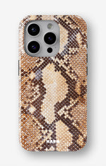 iPhone 13 Pro Tough Case – Brown Snakeskin - View 1