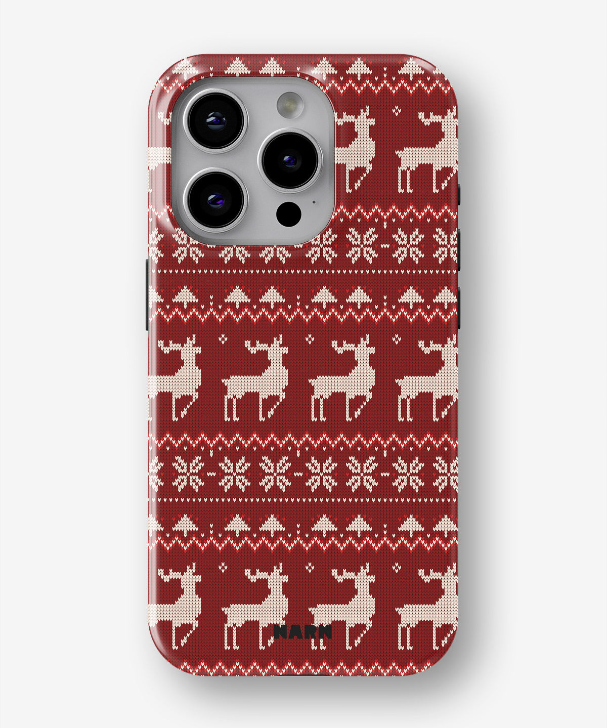 iPhone 13 Pro Tough Case – Reindeer Knit - View 1