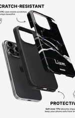 iPhone 13 Pro Tough Case – Custom - Black Marble - View 2
