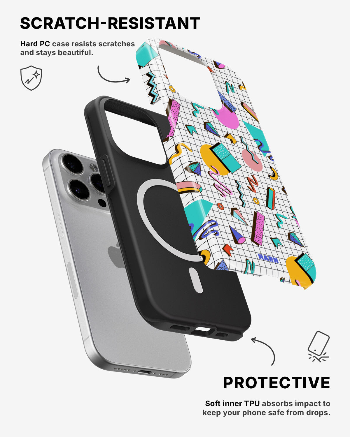 iPhone 13 Pro Tough Case – 80s Memphis - View 2