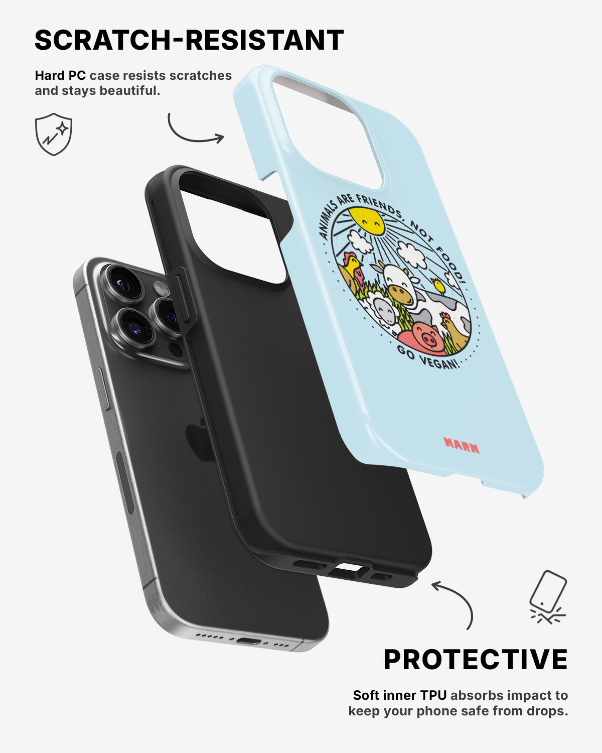 iPhone 13 Pro Tough Case – Friends, Not Food - View 2